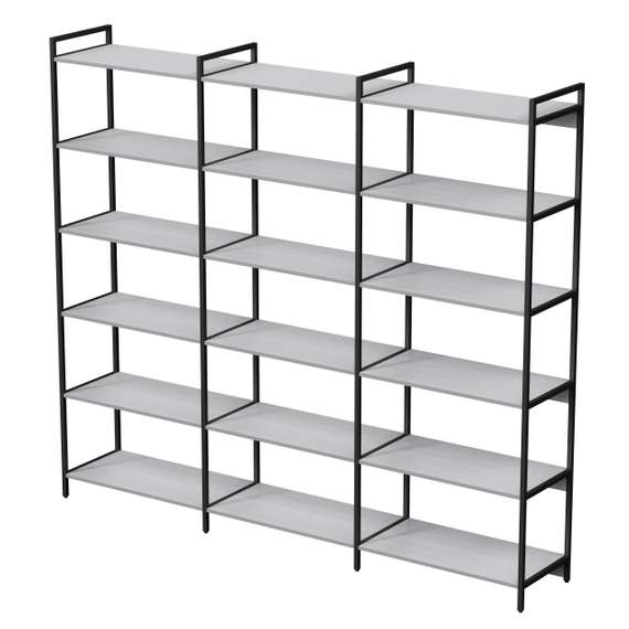 10СВТ.6.800 Стеллаж высокий тройной 6 полок, широкий (2360*400*2080)