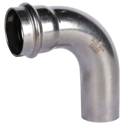 ROMMER Угольник однораструбный 90° 35x35 из нержавеющей стали прессовой