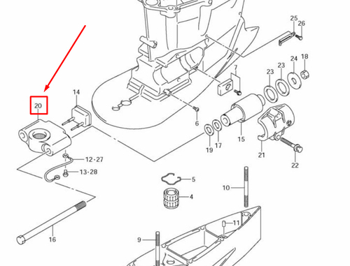 54211-93J00-YAY BRACKET LOWER MOUNT (BLACK)