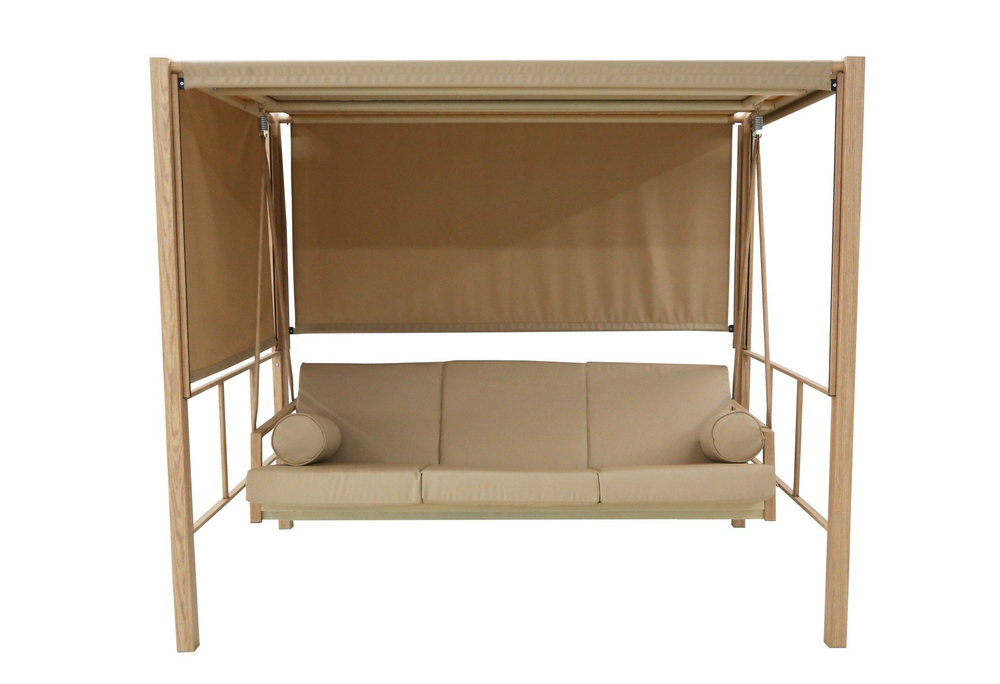 Качели-шатер садовые 3-х местные Бомбей 225х138см h195см, стойка 60х60мм, тент: полиэстер 180г, SL-S