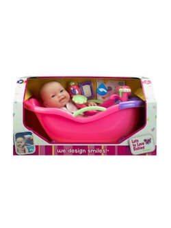 Пупс BERENGUER виниловый 36см с ванночкой для купания (16305)
