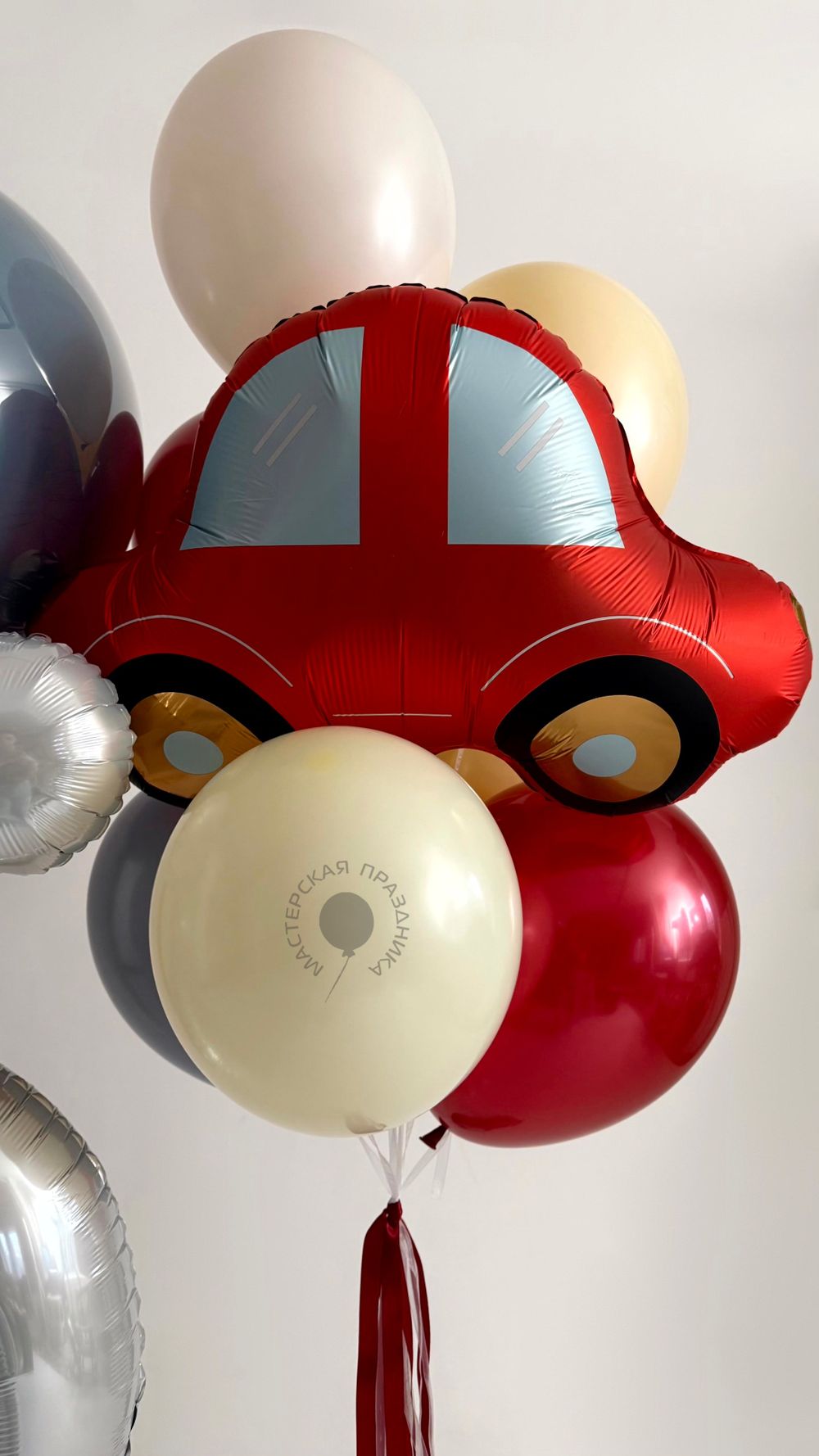 Воздушные шары на 5 лет с машинкой №8909  Изображение5