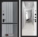 Входная дверь Лабиринт SKYLAB - Зеркало панорама Белый софт