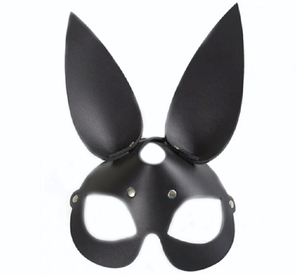 Маска Зайка Sitabella чёрная кожа