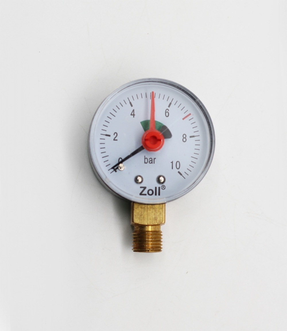 Манометр вертикальн (СНИ/РАД) Ф50мм 10 бар  ЗОЛЛ (100/1шт)