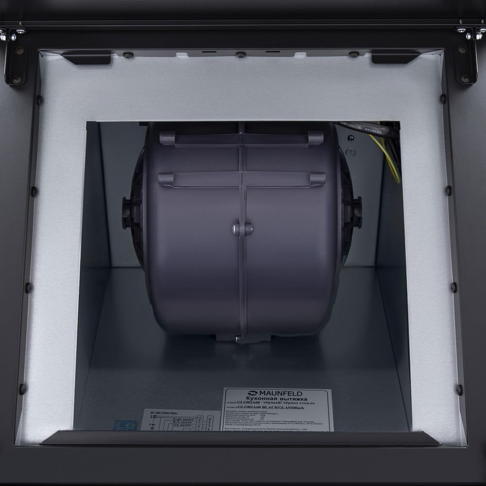 Кухонная вытяжка MAUNFELD Gloria 90 черный\черное стекло