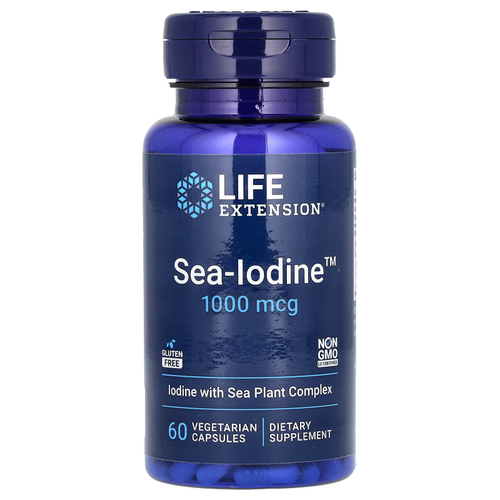 Life Extension, Sea-Iodine, 1000 мкг, 60 вегетарианских капсул