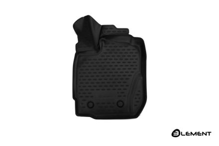 Коврики 3D в салон подходят для RENAULT Duster (Ip), 2015-2021, с ручкой для дистанционного открытия лючка бензобака, передний левый, 1 шт. (полиурета