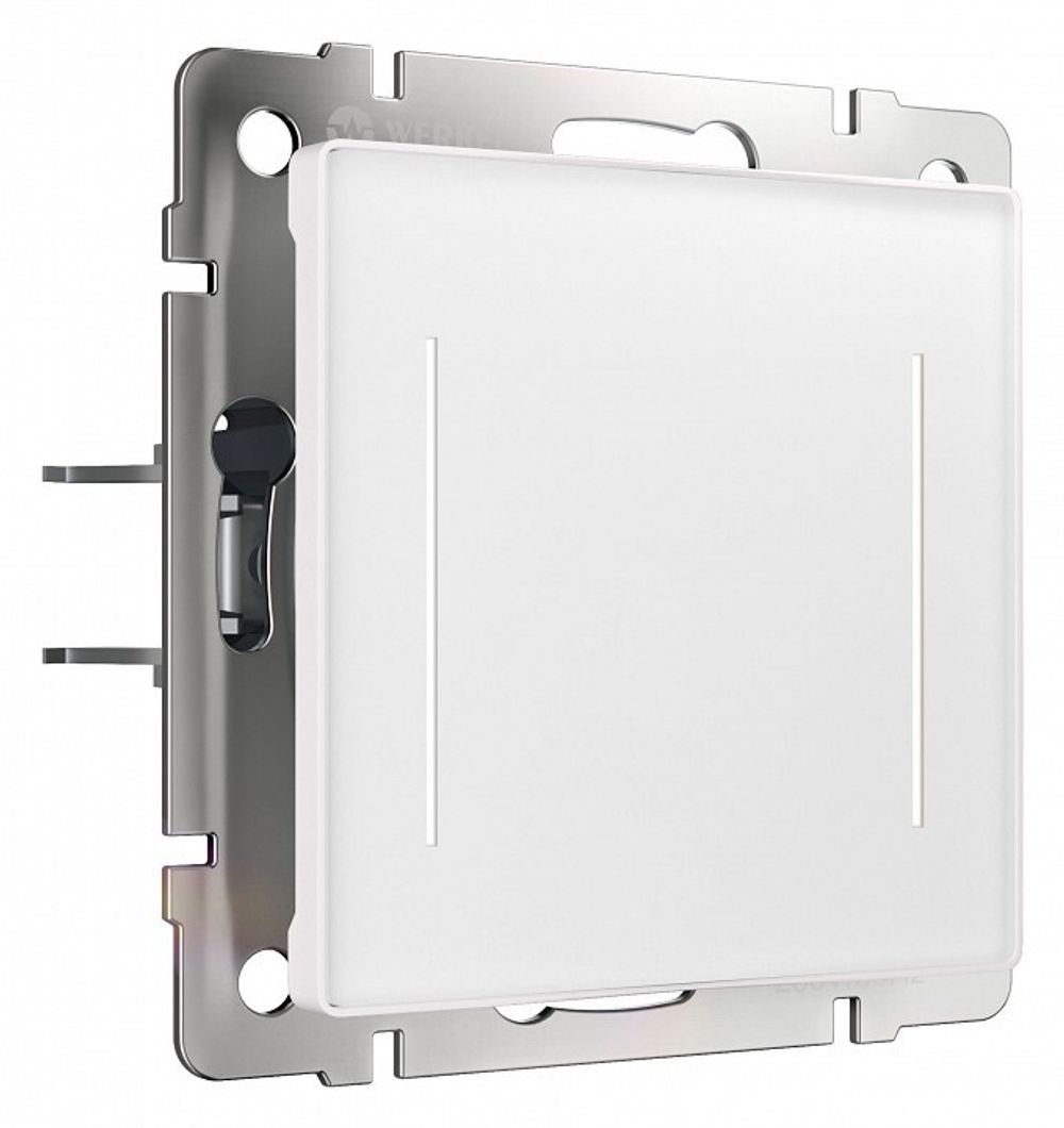 Выключатель сенсорый двухклавишный с подсветкой, без рамки Werkel белый W4522001