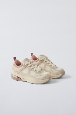 ZARA КРОССОВКИ С ВОЗДУШНОЙ ПОДУШКОЙ, БЕЖЕВЫЙ