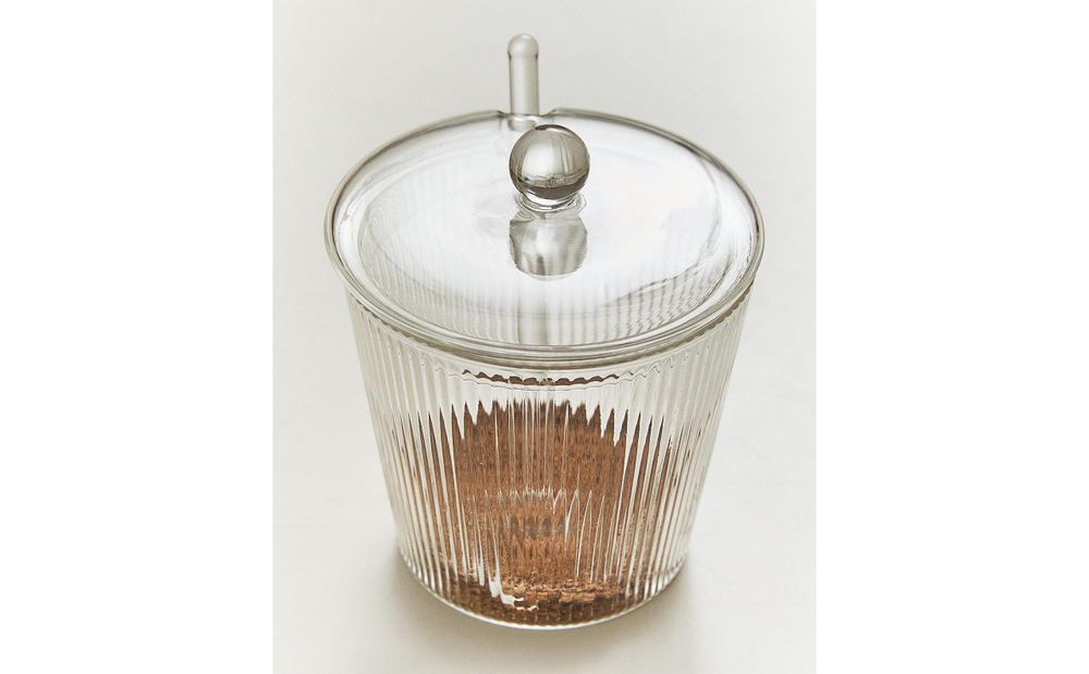 Zara Home сахарница из боросиликатного стекла, цвет прозрачный, 11.5 см