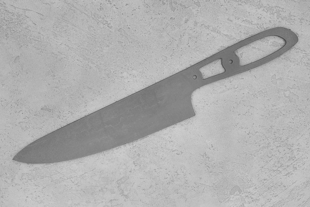 Заготовка для ножа, сталь AR-RPM9 2,9мм. Модель "Премьер Ш190" с клинком 190мм, ТО 61-62HRC