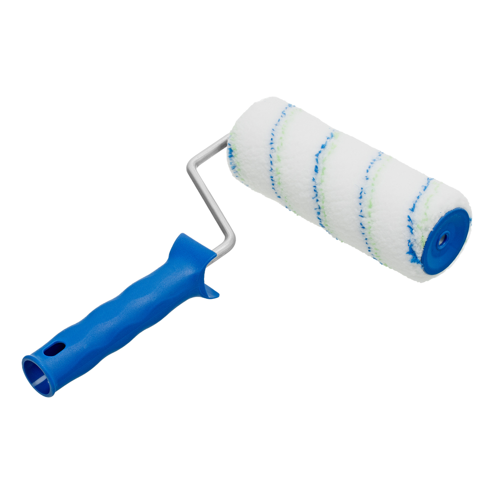 Валик "Водные краски", 180 мм, ворс 12 мм, D 48 мм, D ручки 8 мм, полиэстер Сибртех