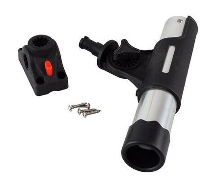 Держатель спиннинга черный/серебрянный в комплекте с креплением CFMT303