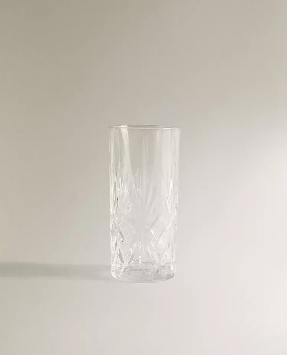 ZARA HOME ВЫСОКИЙ СТАКАН С РЕЛЬЕФНЫМ УЗОРОМ», ПРОЗРАЧНЫЙ