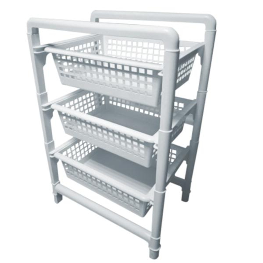 Этажерка 3 ящика цвет белый мрамор Б01.050.00СБ\-00-09-9016-11