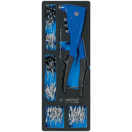 Цена на KING TONY (9-21-20-07MRV) Заклепочник с набором заклепок, ложемент, 121 предмет