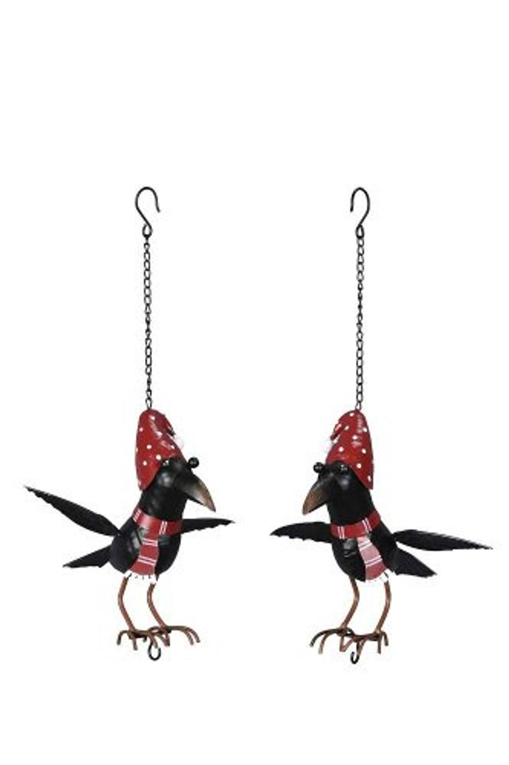 Декор подвесной "Ворона в колпачке" в ассортименте 26x24,5xH25см + 25см подвес