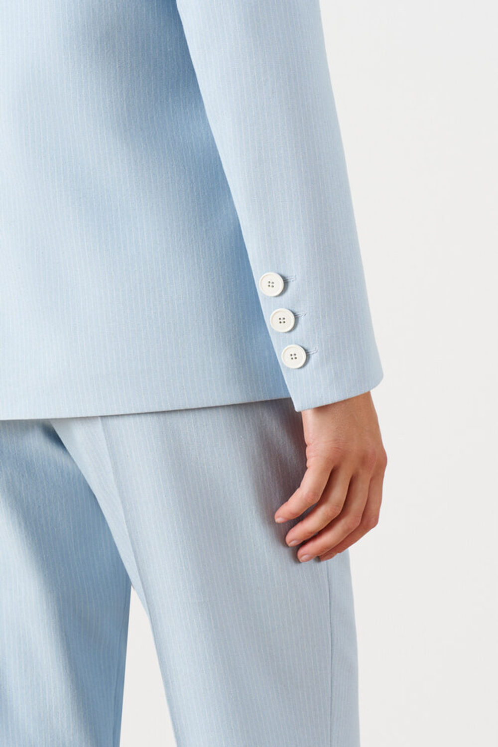 1913 Жакет женский (голубой полоска)