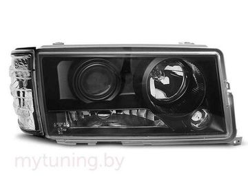 Передние фары black для Mercedes C W201