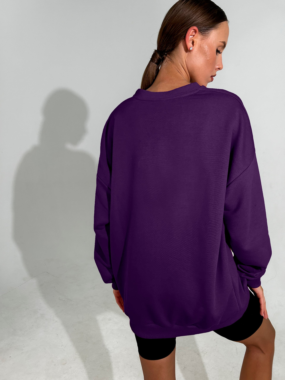 Свитшот женский оверсайз хлопок толстовка с начесом