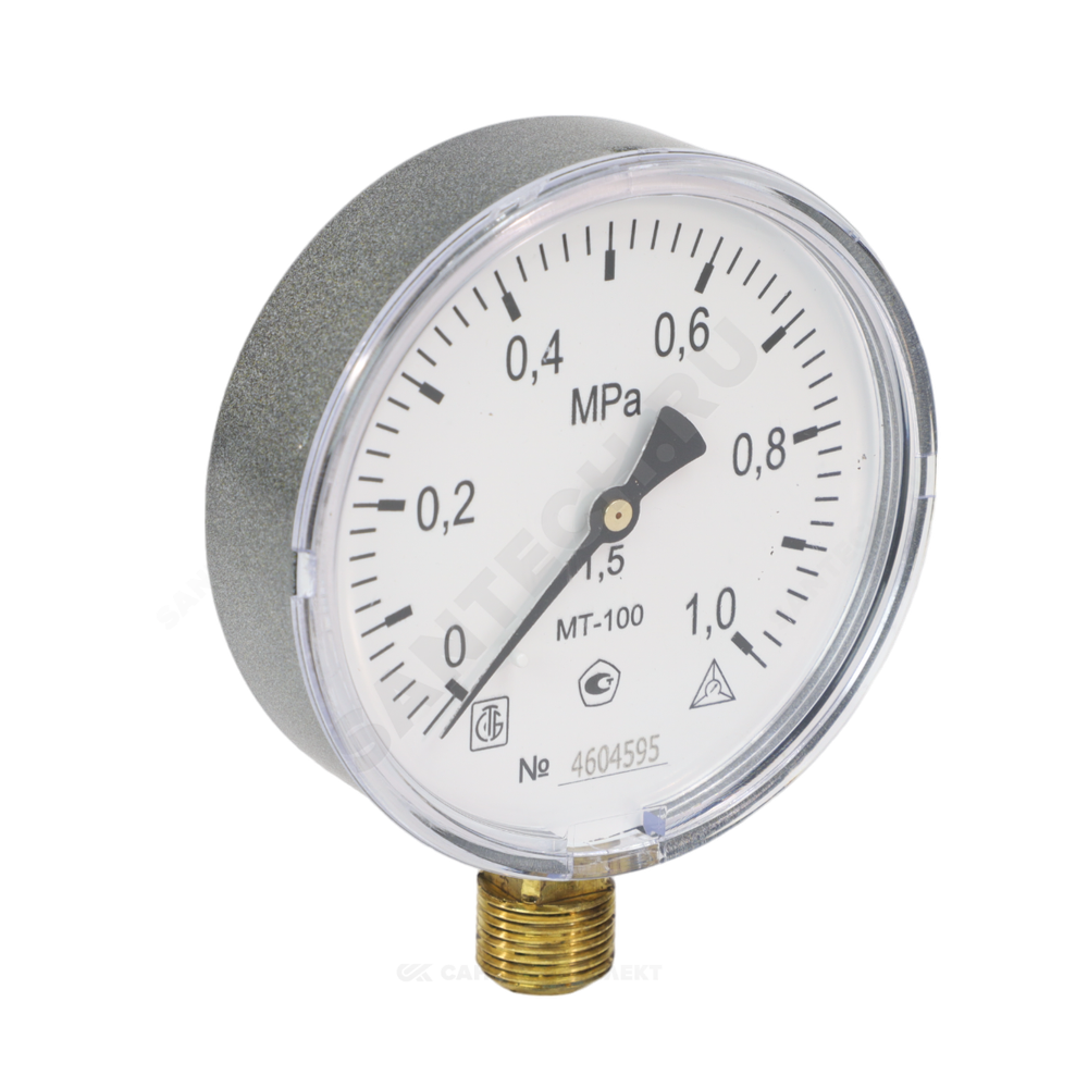 Манометр МТ-100 радиальный Дк100мм 0-0,6 МПа кл.1,5 М20х1,5 Багория