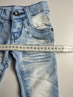 Джинсы с аппликацией для девочки 1-2 лет