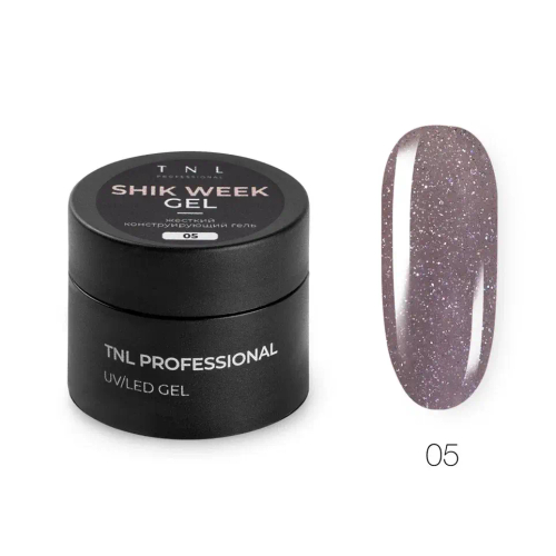 Светоотражающий жесткий гель для наращивания TNL SHIK WEEK №5, 15 мл