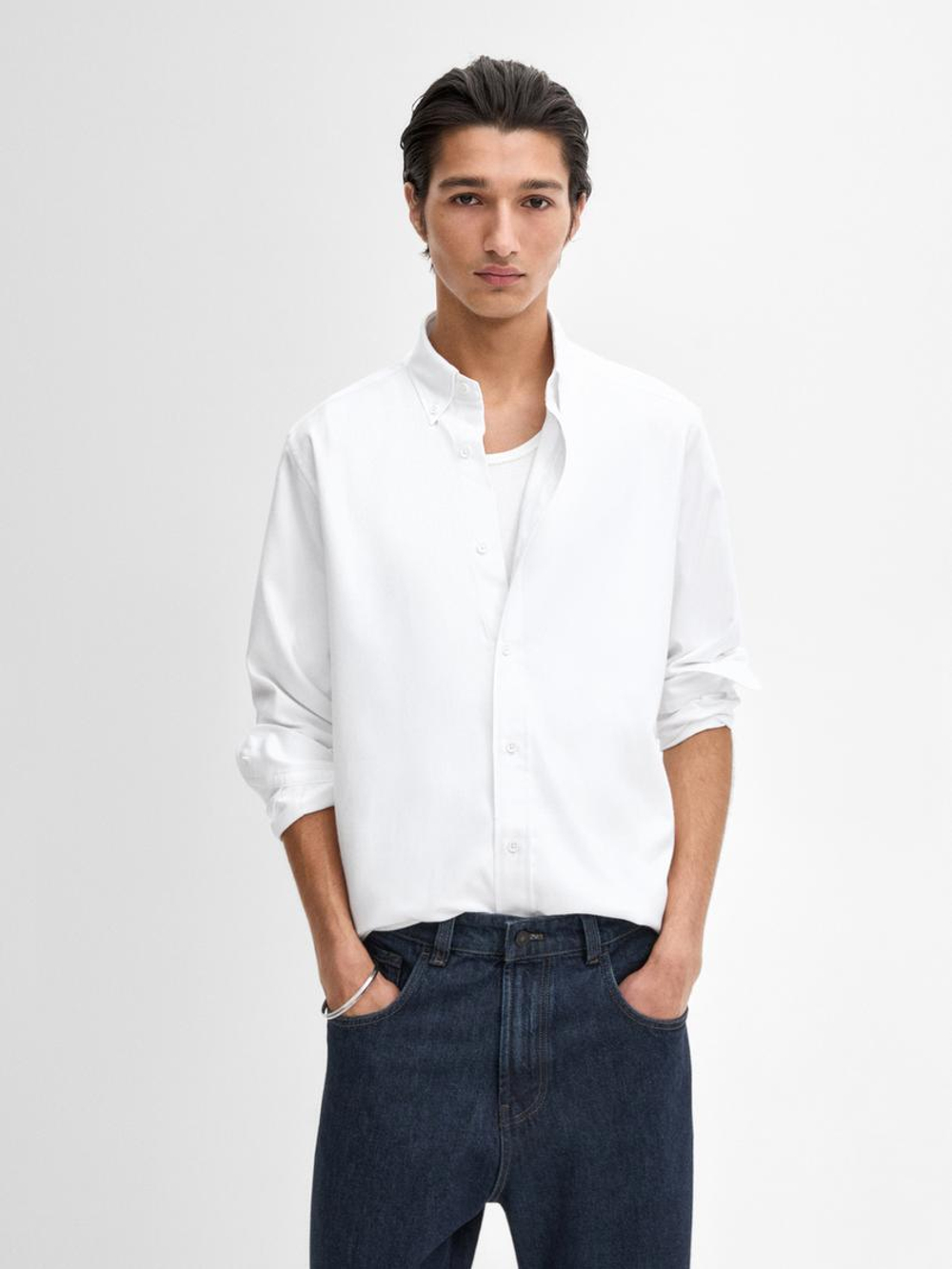 Massimo Dutti Рубашка из 100% хлопка, белый