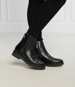 Кожаные ботильоны crepe look Tommy Hilfiger - черный(FW0FW07437)