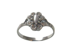 "Камелия" кольцо в серебряном покрытии из коллекции "Самоцветы" от Jenavi