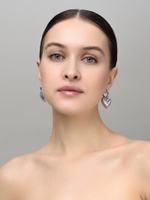 Cерьги "Ribbing Love" Silver