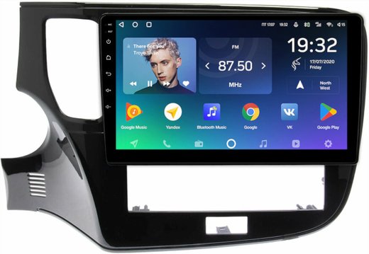 Магнитола Mitsubishi Outlander 3 2019-2022 (левый руль, прямоугольный климат) - Teyes SPRO+ монитор 10" IPS на Android 10, ТОП процессор, 4Гб+64Гб, 4G SIM-слот