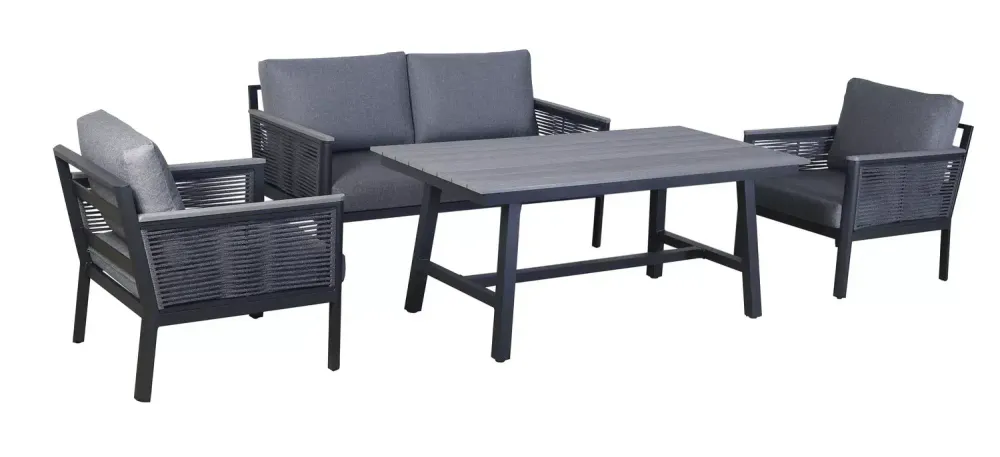 "Сан Ремо" комплект садовый для лаунж-зоны серый