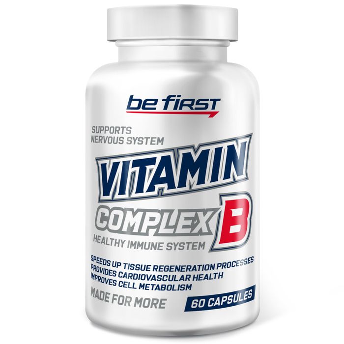 Комплекс витамина B, Vitamin B-Complex, Be First, 60 капсул
