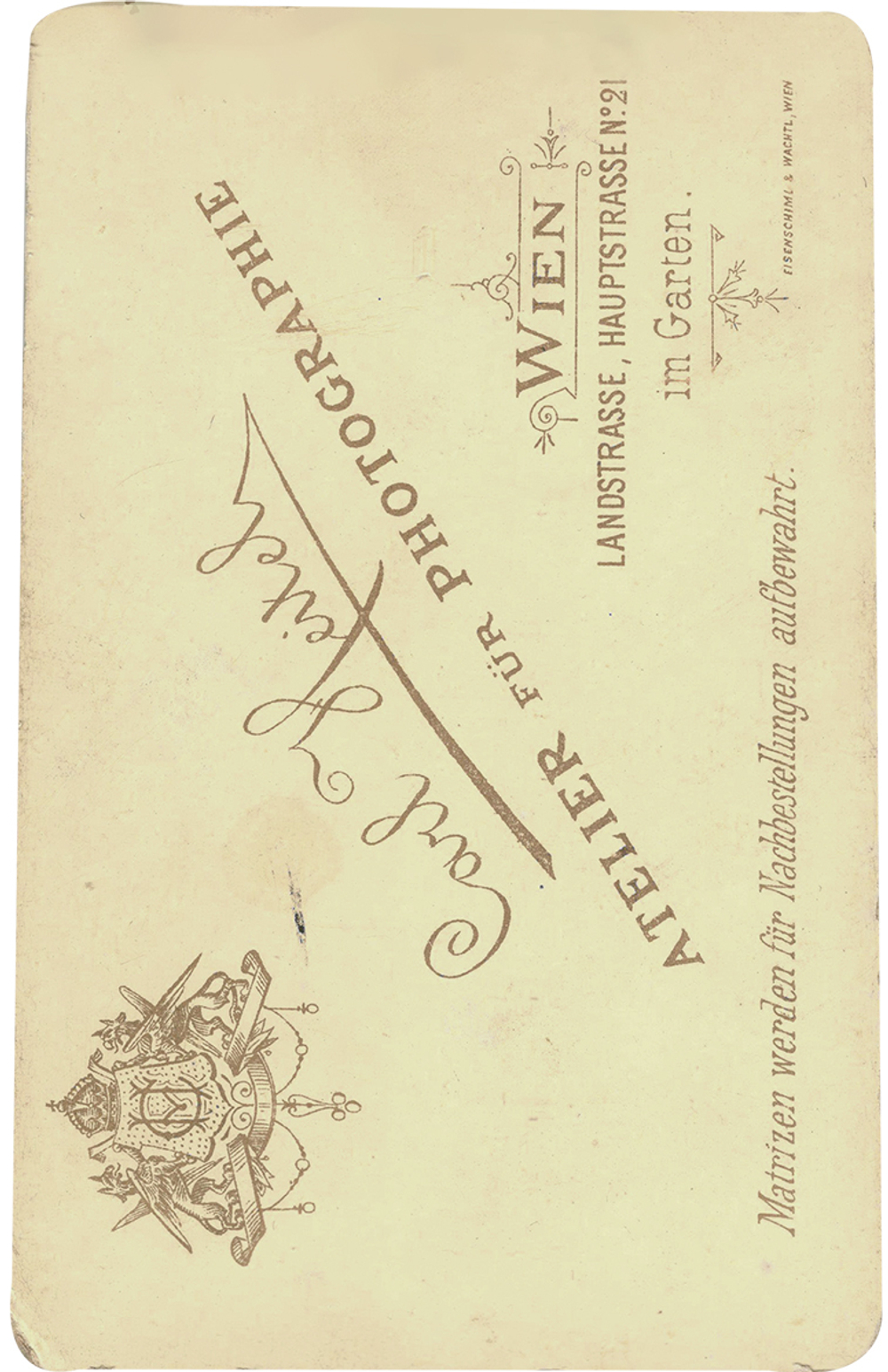 Студийные ретро-портреты. XIX в. Вена. 11х7 см.  1890 г