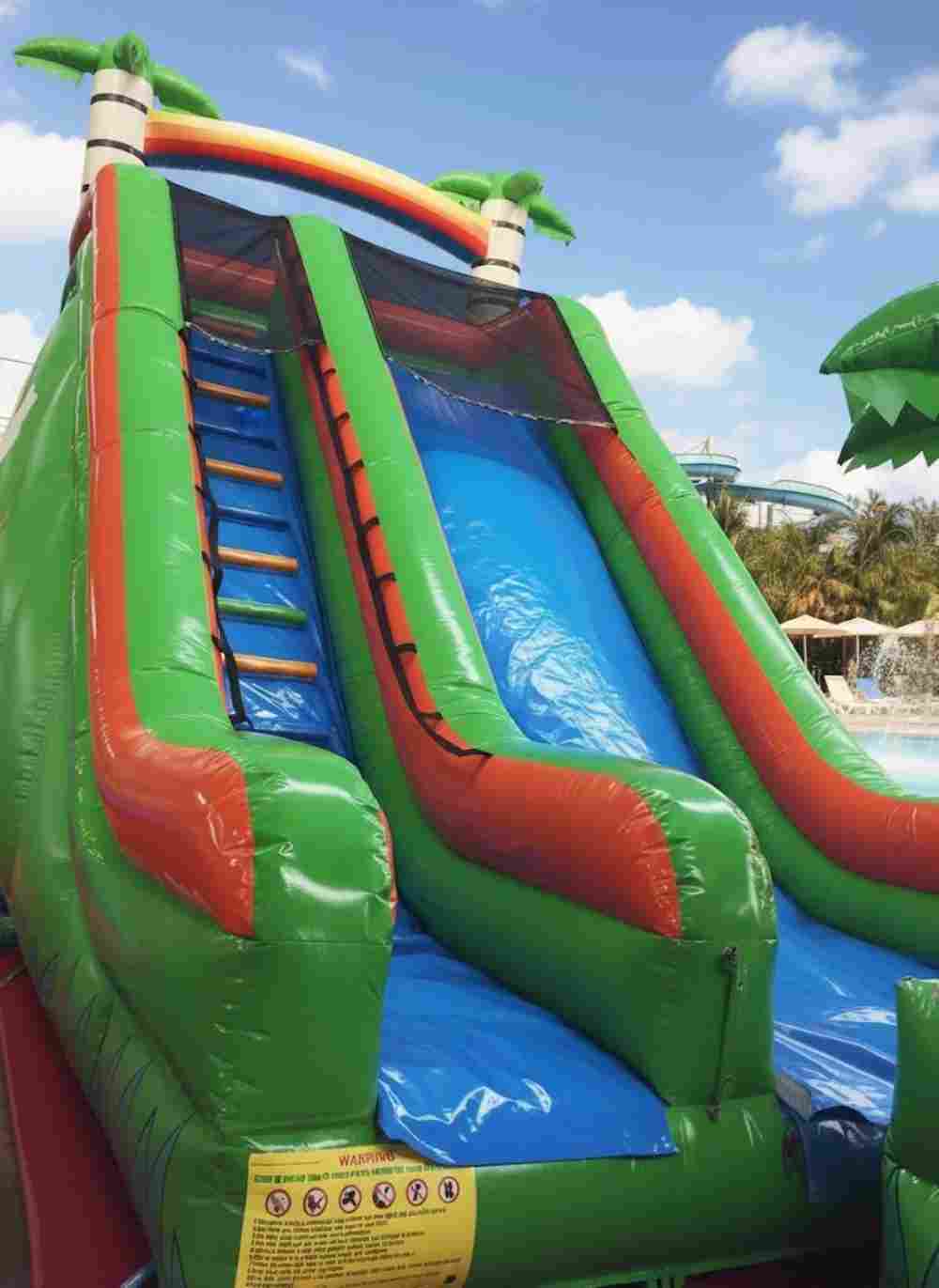 Водная горка с бассейном «Пальмовый рай», 15×4×6,8 м