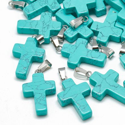 Подвеска-кулон Крест 29мм из говлита