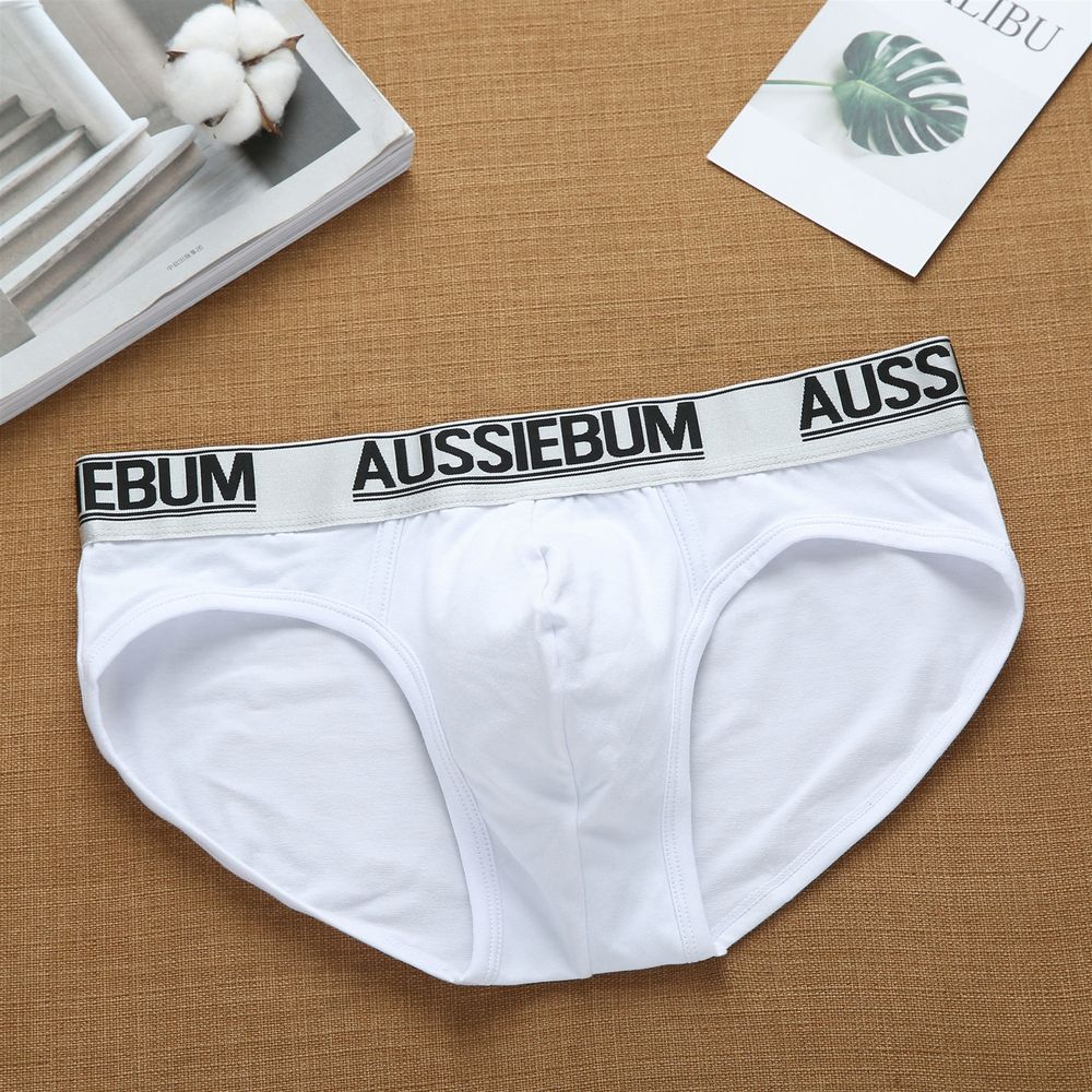 Мужские трусы слипы белые Aussiebum