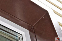 Откос оконный металлический 100мм (сложный) RALL 8017-Шоколадно-коричневый 0,45мм  2м