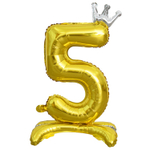 Шар фольгированный Цифра 5 81 см (Золотой)