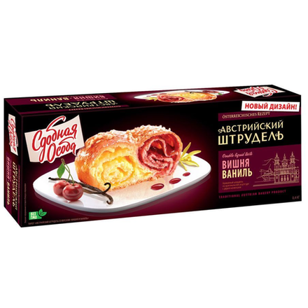 Австрийский Штрудель вишня ваниль Сдобная Особа 400 гр