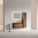 Тумба подвесная под раковину Sancos Libra, дуб чарльстон 890х450х500 мм