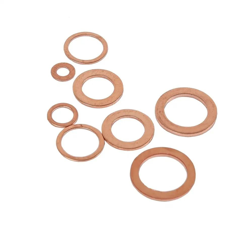 Шайбы медные М5-М17.5, набор медные уплотнительные кольца 150 штук