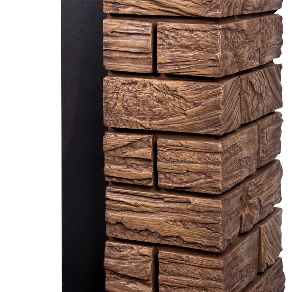 Портал Firelight Forte Wood Classic камень темный, шпон венге купить в Москве и Московской области по низкой цене с доставкой по России — (5) Портал Firelight Forte Wood Classic камень темный, шпон венге — (5)