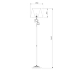 Классический торшер с абажуром 01023/1 серебро