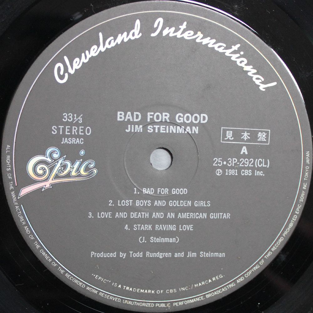 Jim Steinman / Bad For Good (LP+7" Vinyl Single)