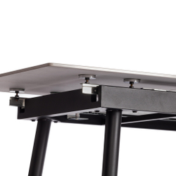 Стол обеденный Balmoral/Балморал столешница керамика (матовая) /опоры металл, серый/чёрный, (120+40)x80x75(+1) см