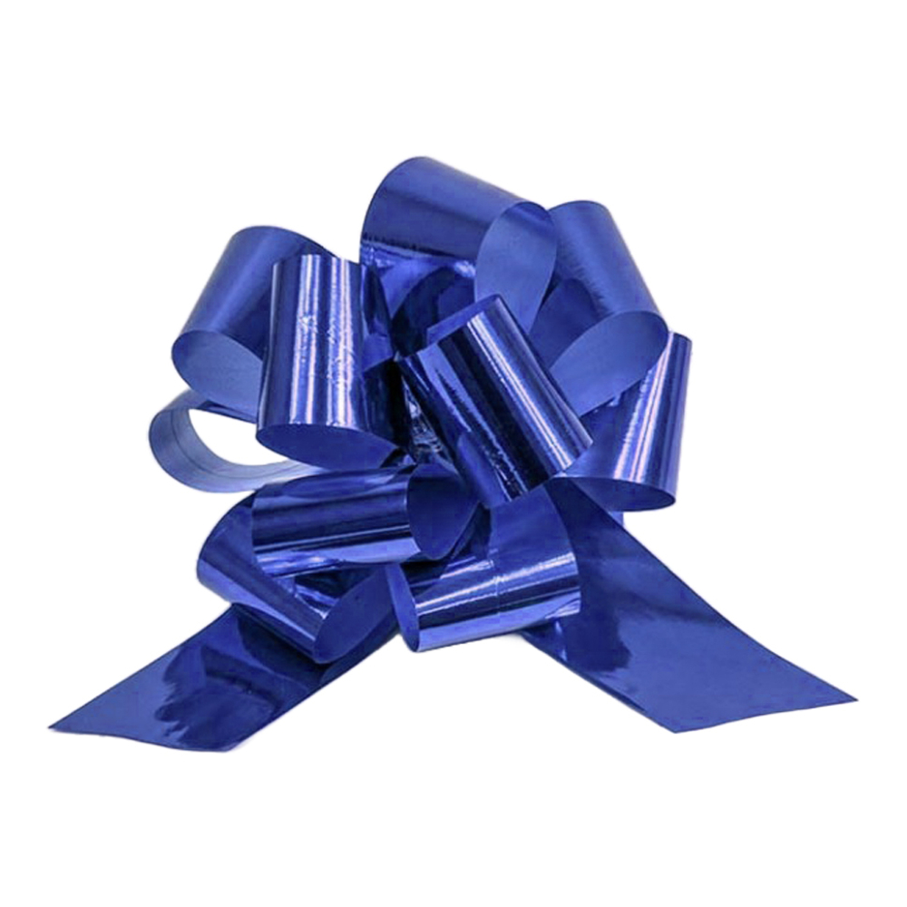 Бант 5 х 5 см. Металлик Для Упаковки Подарка (Синий)