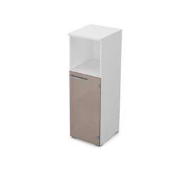 9П.017.4 Пенал средний со стеклом и нишей (400*450*1245)